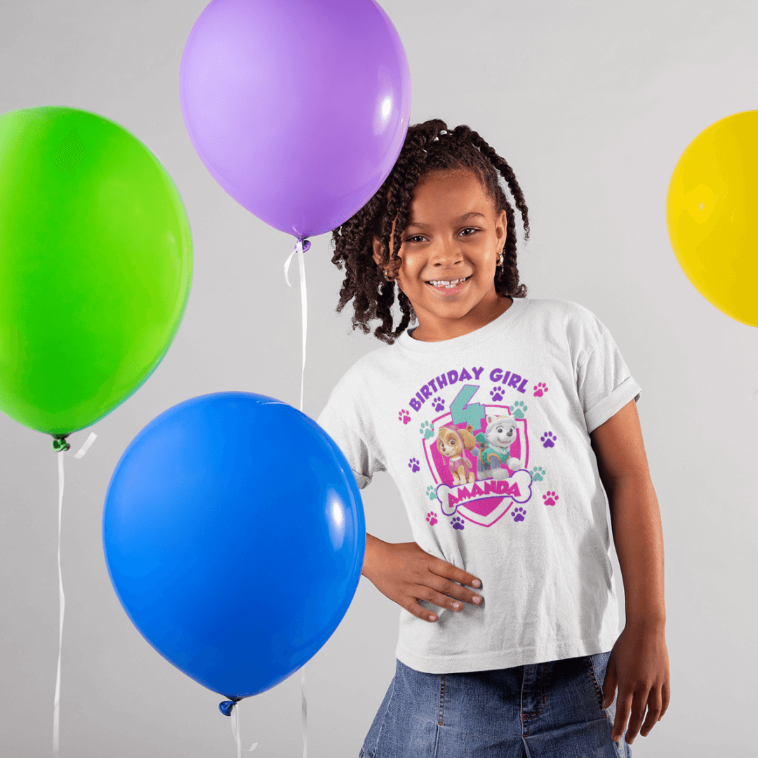 proteína Plisado dentista Camiseta para Cumpleaños – PAW PATROL – M&Ms Colors