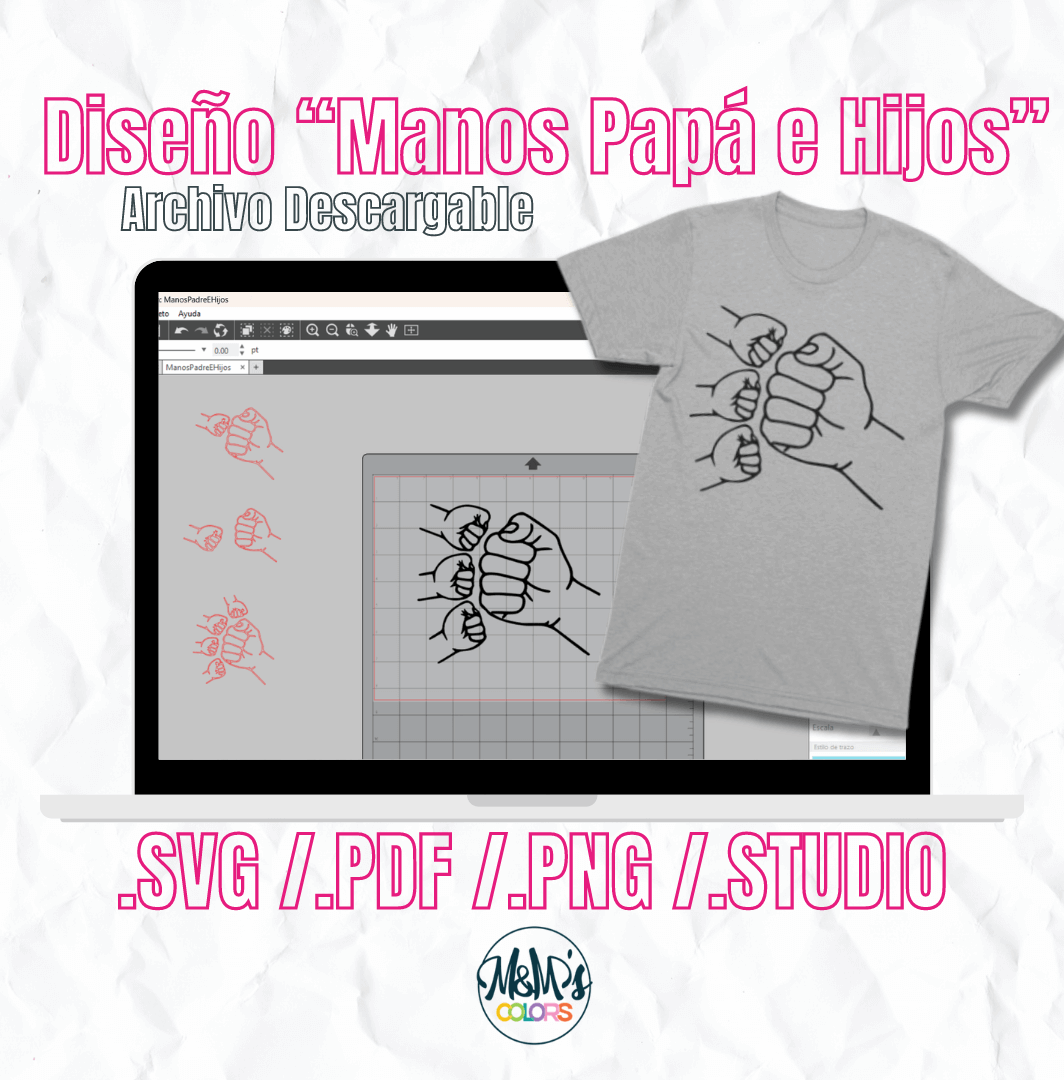 Diseño "Manos PapáeHijos" (Archivo Descargable)